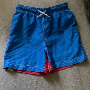 Mini Boden Blue Shark Swim Shorts